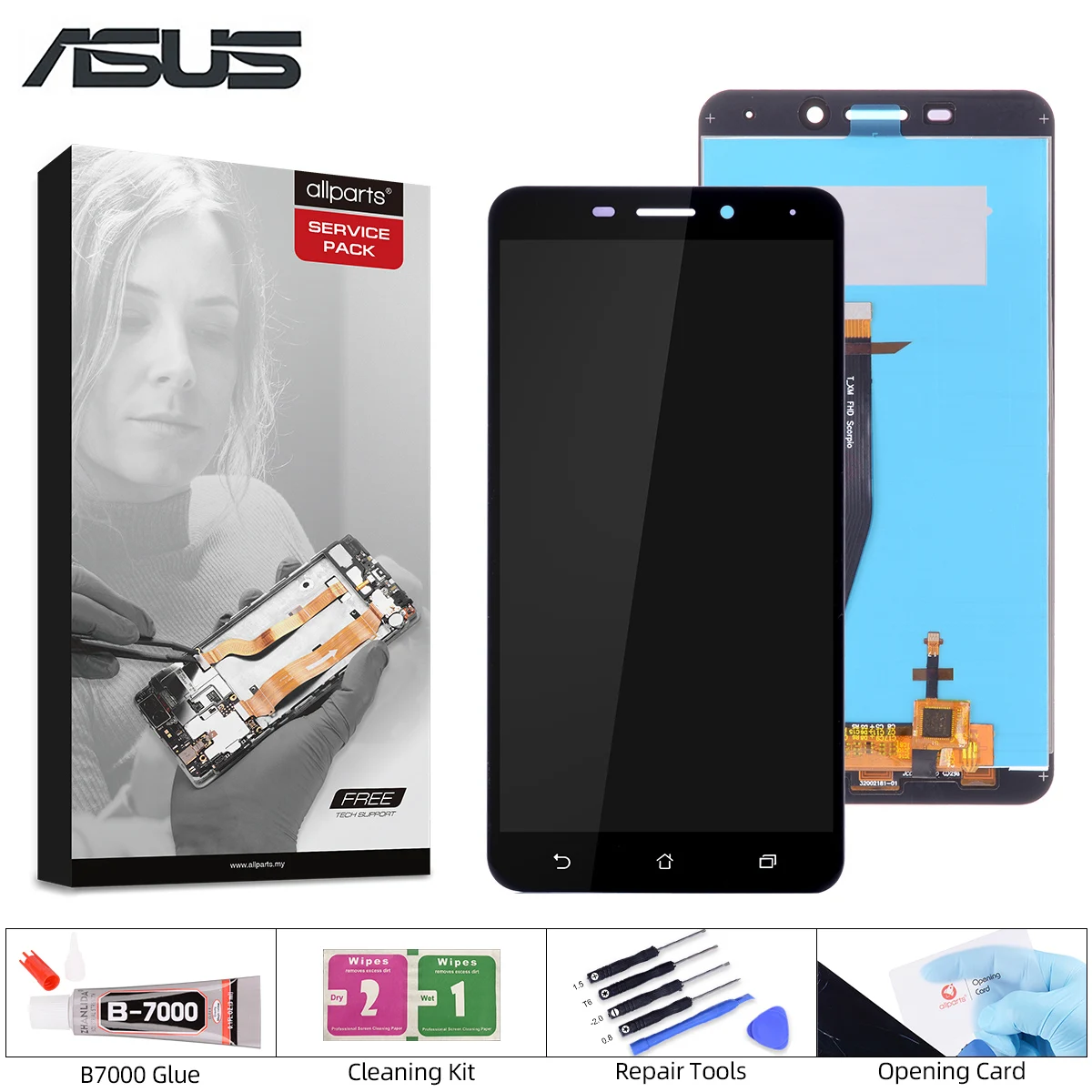 Starde for Asus ZenFone 3 Laser ZC551KL Z01BDC LCD Display Touch Screen Digitizer Assembly with Frame Gold Lcd Replacement Tool