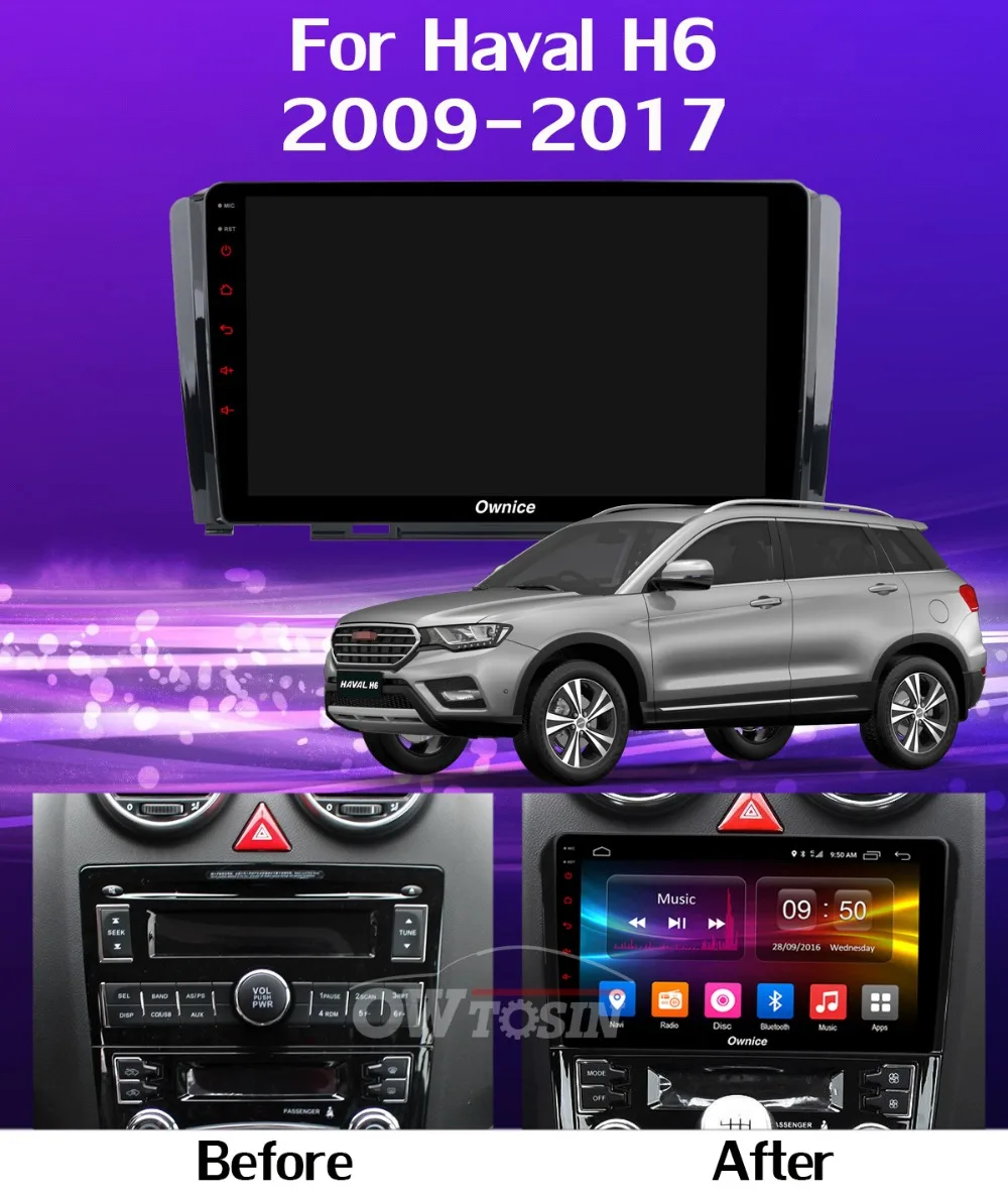 Ownice K1 K3 K5 K6 автомобильный dvd-плеер для Great Wall Hover Haval H6 2009- Автомобильный gps Радио DSP CarPlay стерео 360 ° панорамный