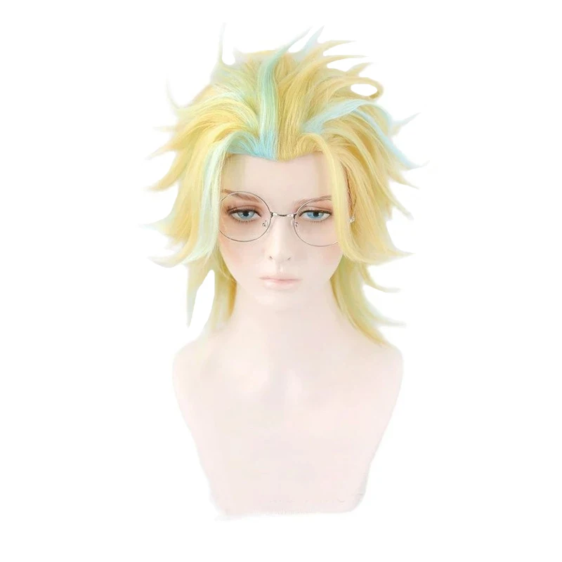 

Rindo Haitani Cosplay Wig Anime Tokyo Revengers Cosplay Short Golden Mixed Blue Heat Resistant Synthetic Hair Pelucas