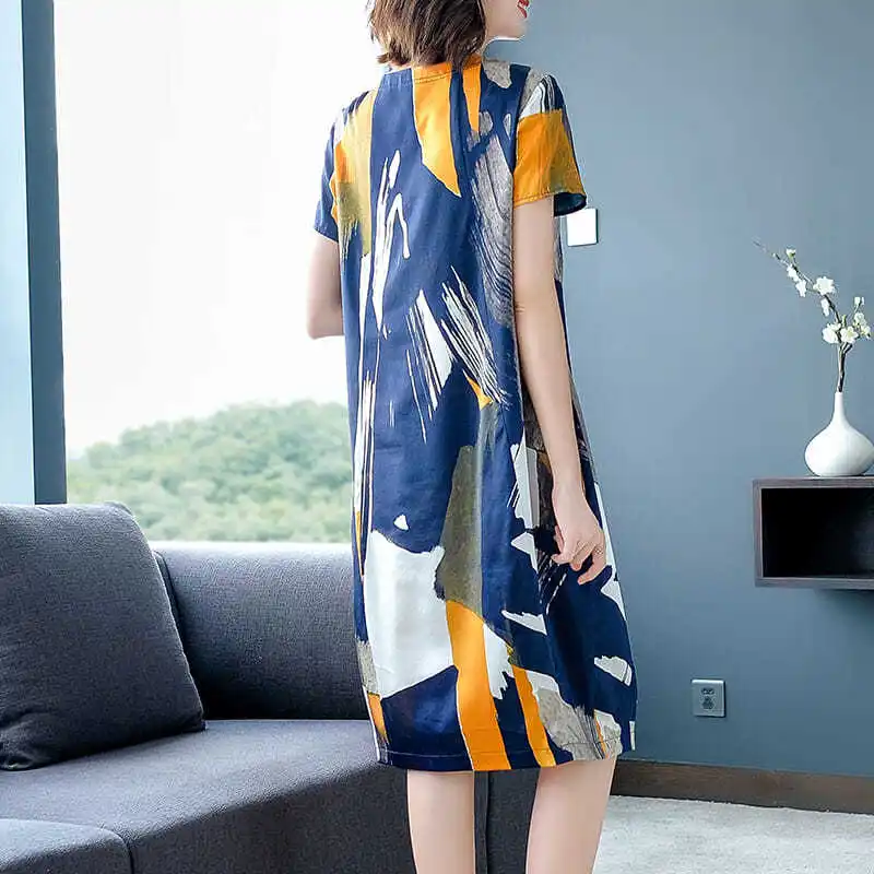 Новинка 2020 Летняя женская одежда шелковое платье миди женское Повседневное размера плюс элегантные платья