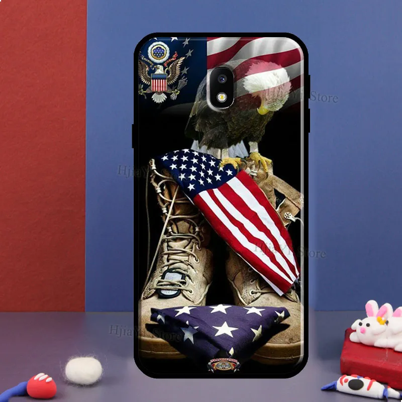 Чехол с американским флагом для Samsung Galaxy J5 J3 J7 J1 A3 A5 2016 2017 A6 A7 A8 A9 J4 J6 Plus J8 2018 - купить