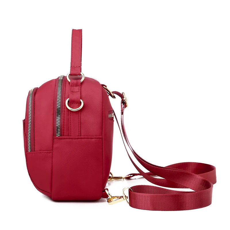 

new embroidered flower women messenger bags mini handbags casual crossbody shoulder bag fashion nylon back bags black