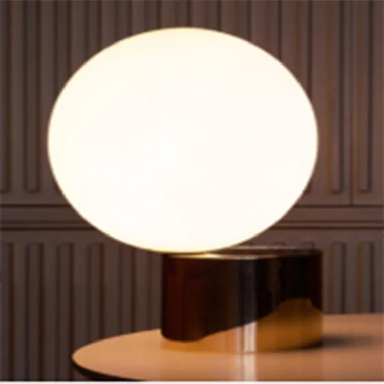 Modern Led Glass Ball Table Lamp Night Lighting Living Room Bed Head Simple Post Nordic Metal lustre | Освещение