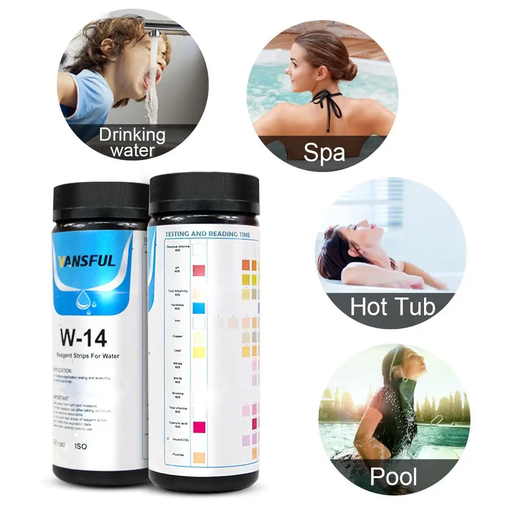 Портативная медная нитритовая ручка для мочи 100 шт. PH Тест-бумага тест-полоски