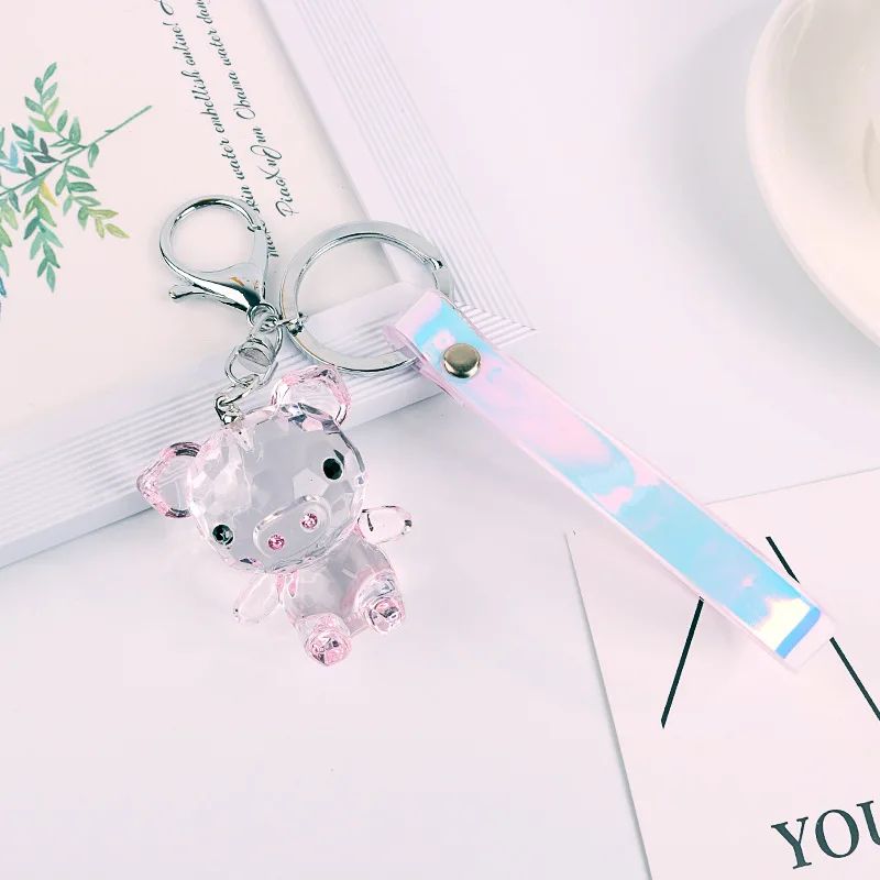 Модные ювелирные изделия милый брелок Цвет с украшением в виде кристаллов на