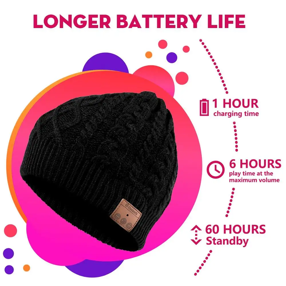 2020 беспроводные Bluetooth наушники Гарнитура Наушники Умная музыкальная шапка