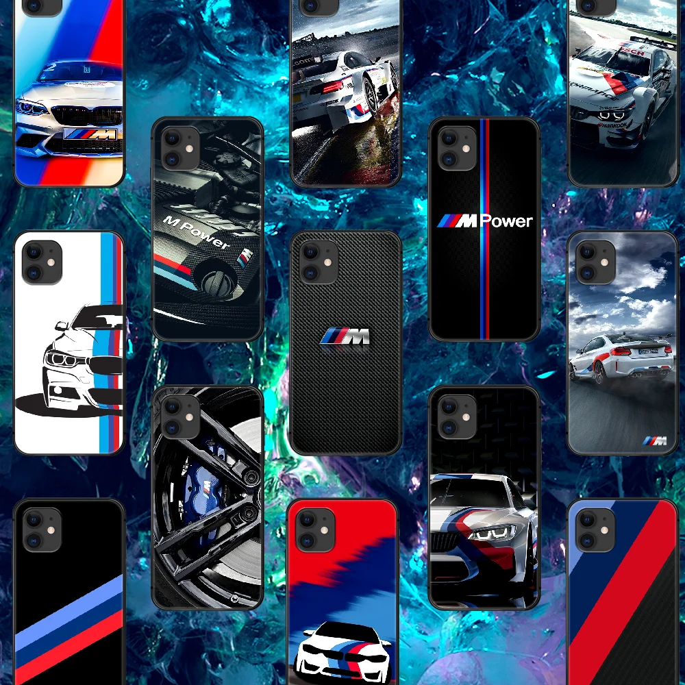

BMW Sport Car Luxury Brand Phone Case For IPhone 4 4s 5 5S SE 5C 6 6S 7 8 Plus X XS XR 11 12 Mini Pro Max 2020 black Funda Trend