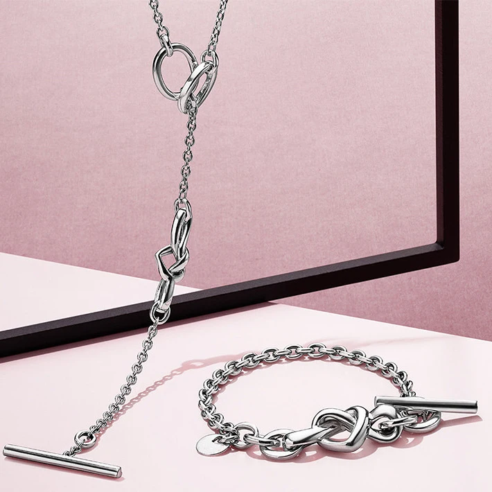 

925 Silver Heart Knot Bracelet Basic Original Beads Charm Bracelets for Women Fit Original Me Charms European DIY Jewelry Making