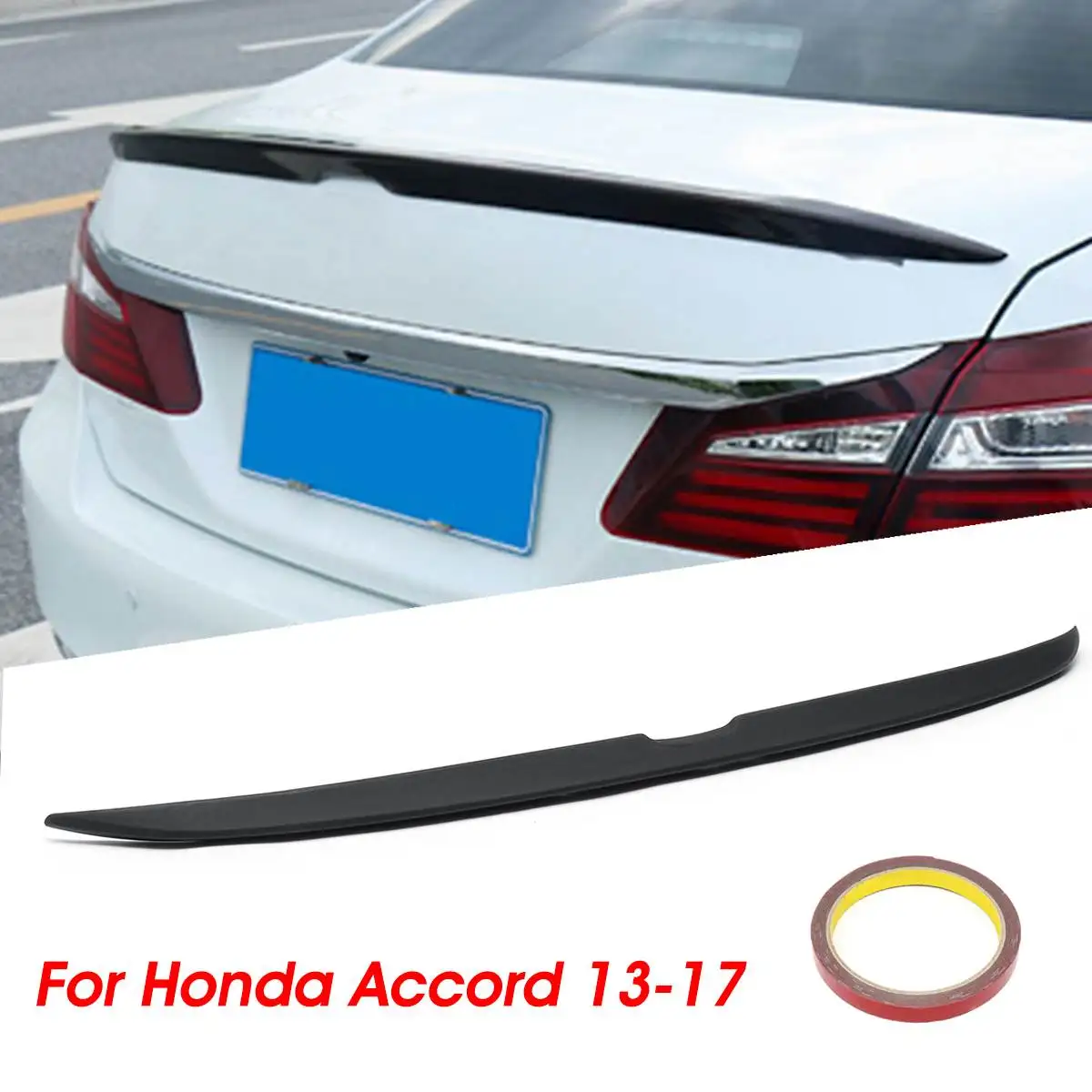 Задний спойлер из АБС пластика для багажника губа крыло матовый черный Honda Accord 4DR