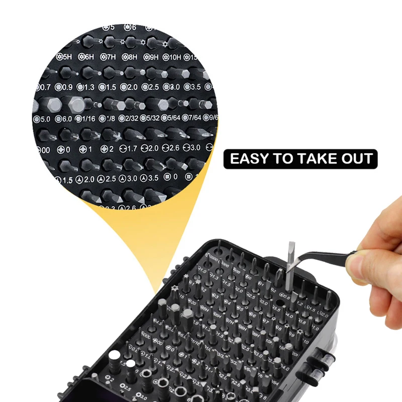 

25 in 1 Phone Repair Tools Kit Screwdriver Set Precision 115 In 1 Magnetic Torx Hex Bit Screw Driver Bits Insulated Multitools