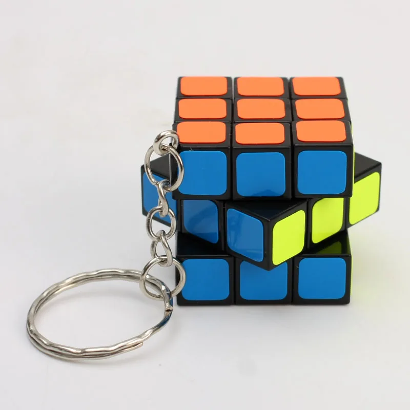 Zcube брелок Mini 3x3x3 волшебный куб головоломка Teaser кубик без клея скорость
