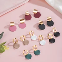 new korean statement earrings for women arcylic round circle twisted gold drop earings 2020 simple wild fashion party jewelry