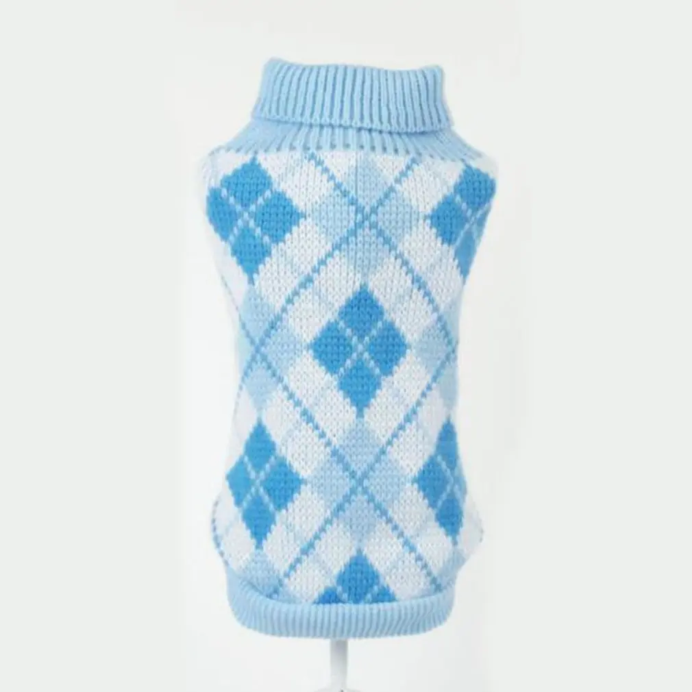 

Diamond Lattice Pet Dog Sweater Comfortable Skin-friendly Acrylic Material Keep Warm Winter Lovely Sweater