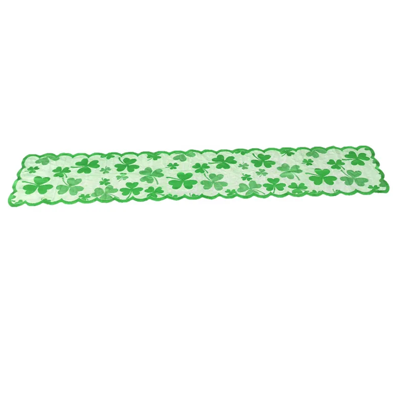 

Party Decorative Table Runners Placemat Set Shamrock Pattern Tablecloth Party Supplies for St. Patrick's Day