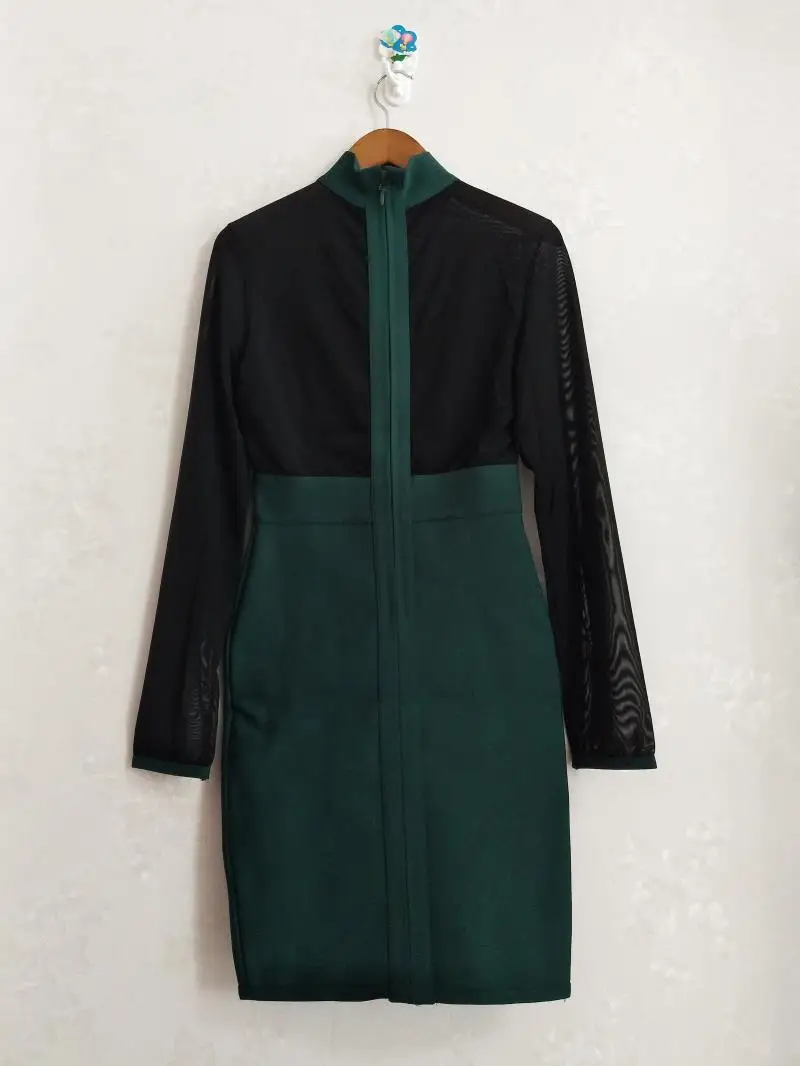 Новое поступление зимнее Бандажное платье с длинным рукавом сексуальное