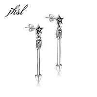 jhsl men arrow stud earrings for male stainless steel high polishing good quality unique design fashion jewelry new 2021
