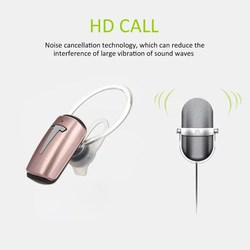 Мини беспроводные Bluetooth наушники в ухо Спортивные с микрофоном Handsfree гарнитура