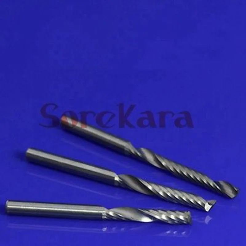 3 175*12 мм фреза с одной канавкой Фрезы ЧПУ спиральная Концевая карбидная для