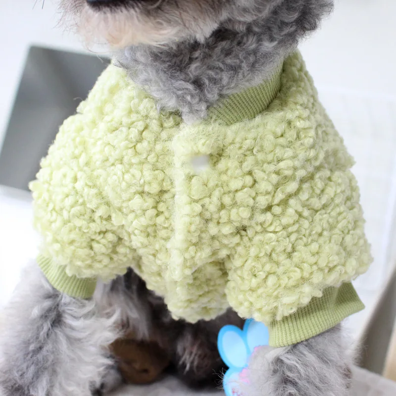 

2021 new pet fun dog clothes autumn and winter clothes Teddy small dog towel embroidered labeling double-layer four-legged cloth