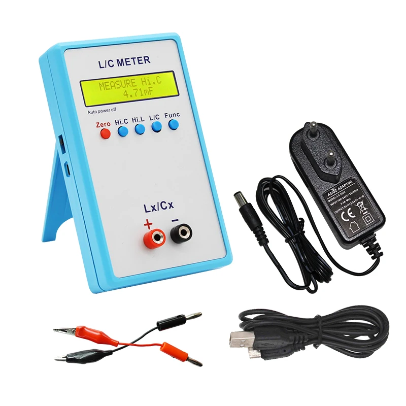 

JUNCTEK high precision digital LCD LC-200A capacitance inductance meter with EU power adapter