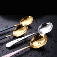304 stainless steel small spoon household dessert ice cream spoon childrens meal spoon watermelon short handle meal spoon