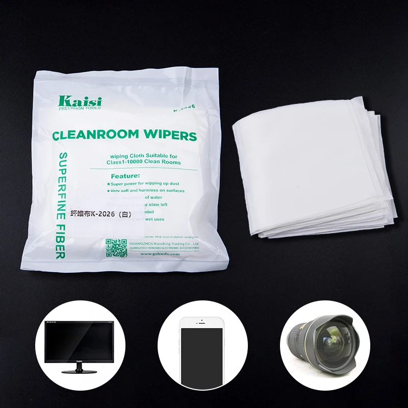 

100pcs Phone Screen Cleaning Cloth Dust-free Film White Wiping Cloth 10cm*10cm