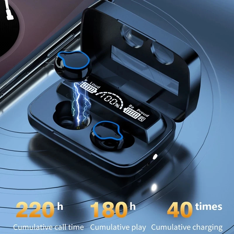 

Newest Wireless Bluetooth 5.0 Earphone TWS Headphone HIFI Mini In-ear Sport Running Headset Support iOS/Android Phones HD Call