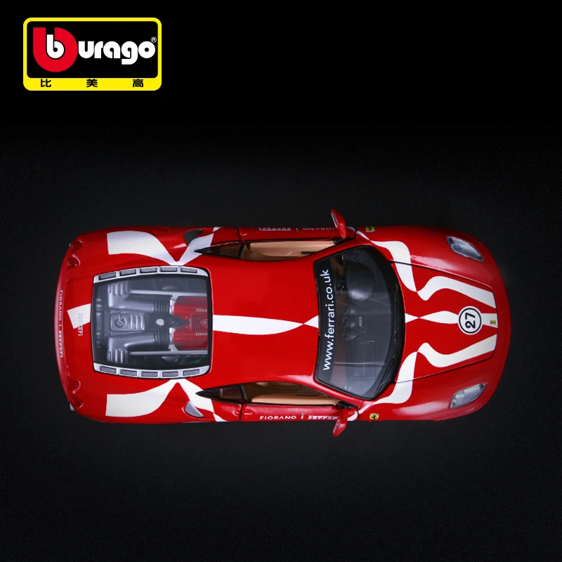 Bburago 1/24 1:24 Масштаб Ferrari F430 GTR Гоночный Спортивный автомобиль литой Дисплей