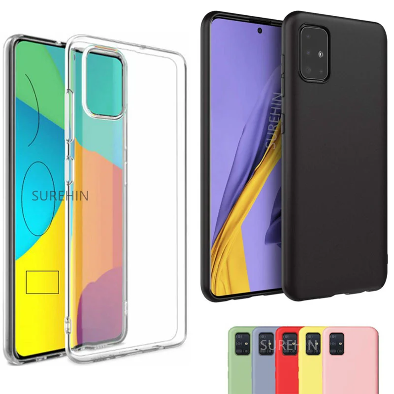 Мягкий чехол для Samsung galaxy A51 A50 A71 A70 M40s A40 A30s A20E A10s A01 S11E S10E прозрачный силиконовый