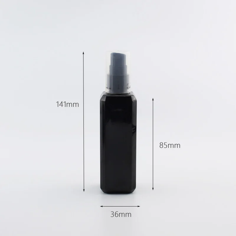 100 мл x 50 пустая Квадратная бутылка с насосом для лосьона и крема дорожные бутылки