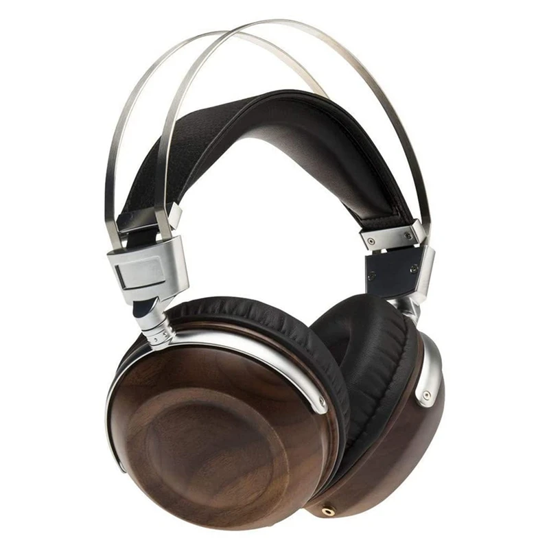 

Monitoring HIFI Headphones Dynamic Wooden Earphone Bass Stereo Studio Audio Metal Headset Noise Cancelling
