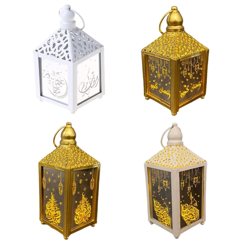 

Elegant Square Ramadan Hanging Light Eid Mubarak Element Light Eid Ramadan Islamic Lamp Indoor Home Party Decor Festival