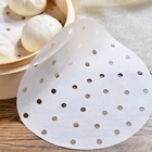 100 шт. 789 дюймовая воздушная фритюрница, прокладки для Пароварки, Высококачественная перфорированная бумага для древесной массы, антипригарная Паровая корзина ковер, инструменты для выпечки, готовки