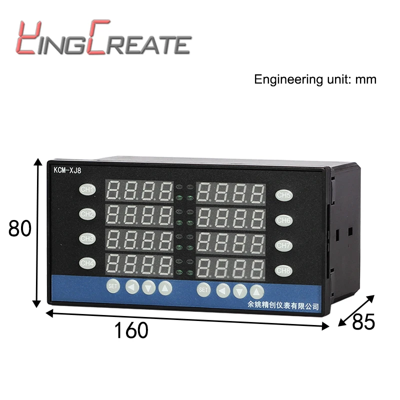 

Voltage 0-10v/ Current 4-20mA input Multi-loop PID temperature controller 8 channels of temperature controls