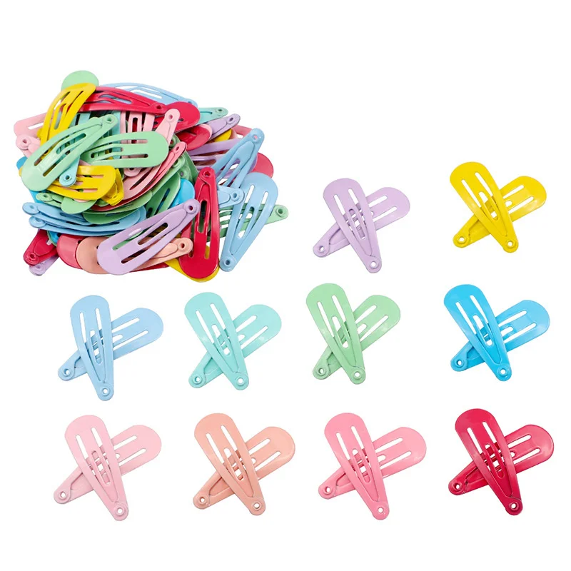 

50Pcs/Set Korean Solid Candy Color Mini Hair Clip Dripping Hairpin 3cm Barrette Headdress Nice Hairclip Girls Hair Accessories