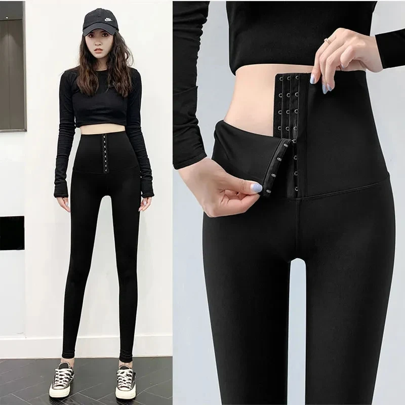 

Winter Plus Velvet Thicken Warm Ladies Leggins High Waist Hip Lift Leggings For Women New Outdoor Casual Warm Trousers Female