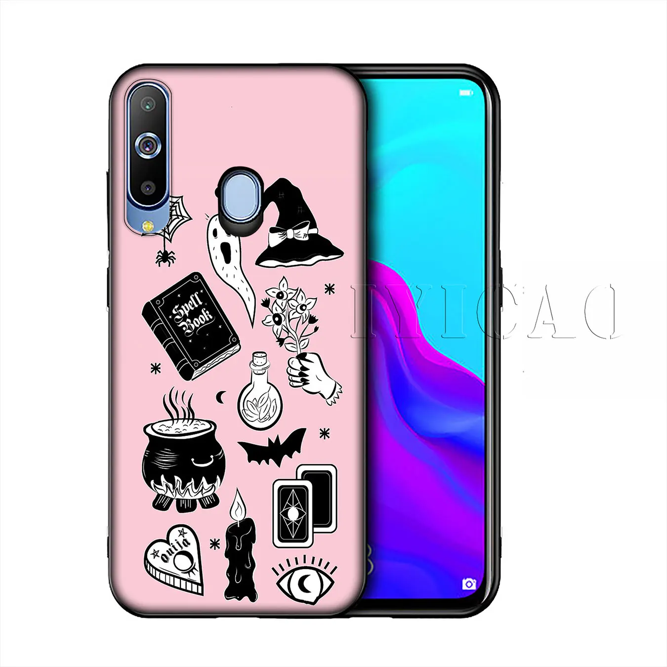 Мягкий силиконовый чехол IYICAO Girly Pastel Witch Goth для samsung Galaxy Note 9 8 10 Plus M10 M20 M30 M40 + черный |