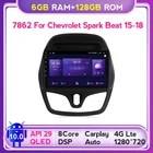 4G LTE 6G + 128G Android 10 автомобильное радио для Chevrolet Spark 2015 2016 2017 2018 QLED сенсорный экран GPS Навигация стерео 5G WIFI
