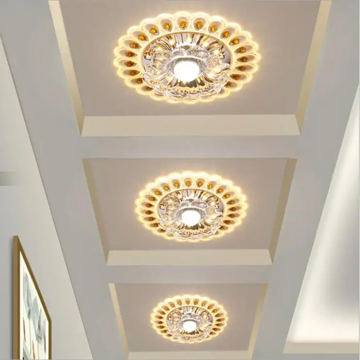 Новые красочные светодиодные хрустальные лампы для коридора современный