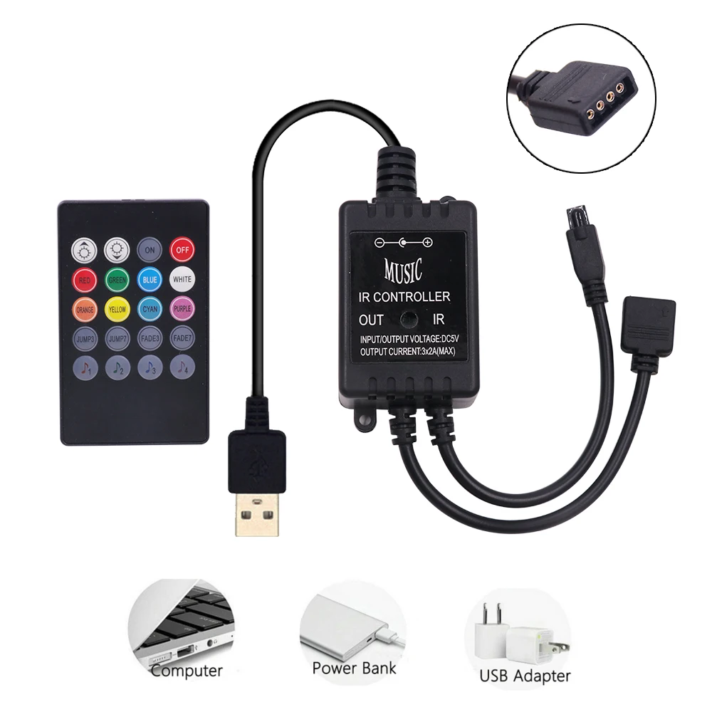 DC5V SMD5050 Музыка RGB Светодиодные ленты светильник гибкий светодиодный лента
