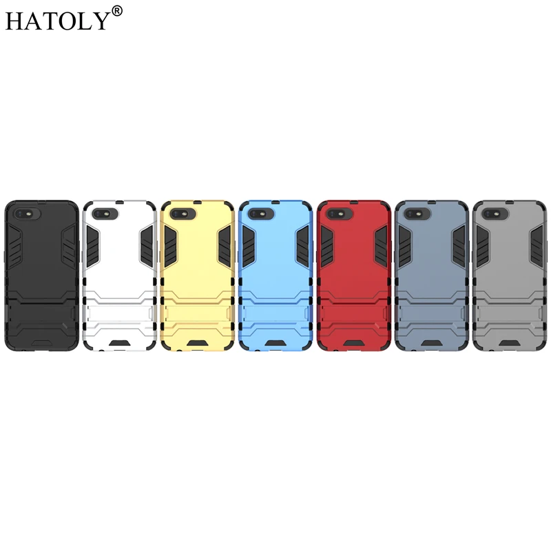 For OPPO Realme C2 Case Rubber Robot Armor Protective Shell Hard PC Back Phone Cover for |