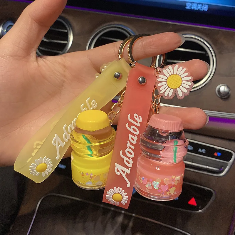 Креативный акриловый бутылка брелок для напитков маленькая кукла-динозавр