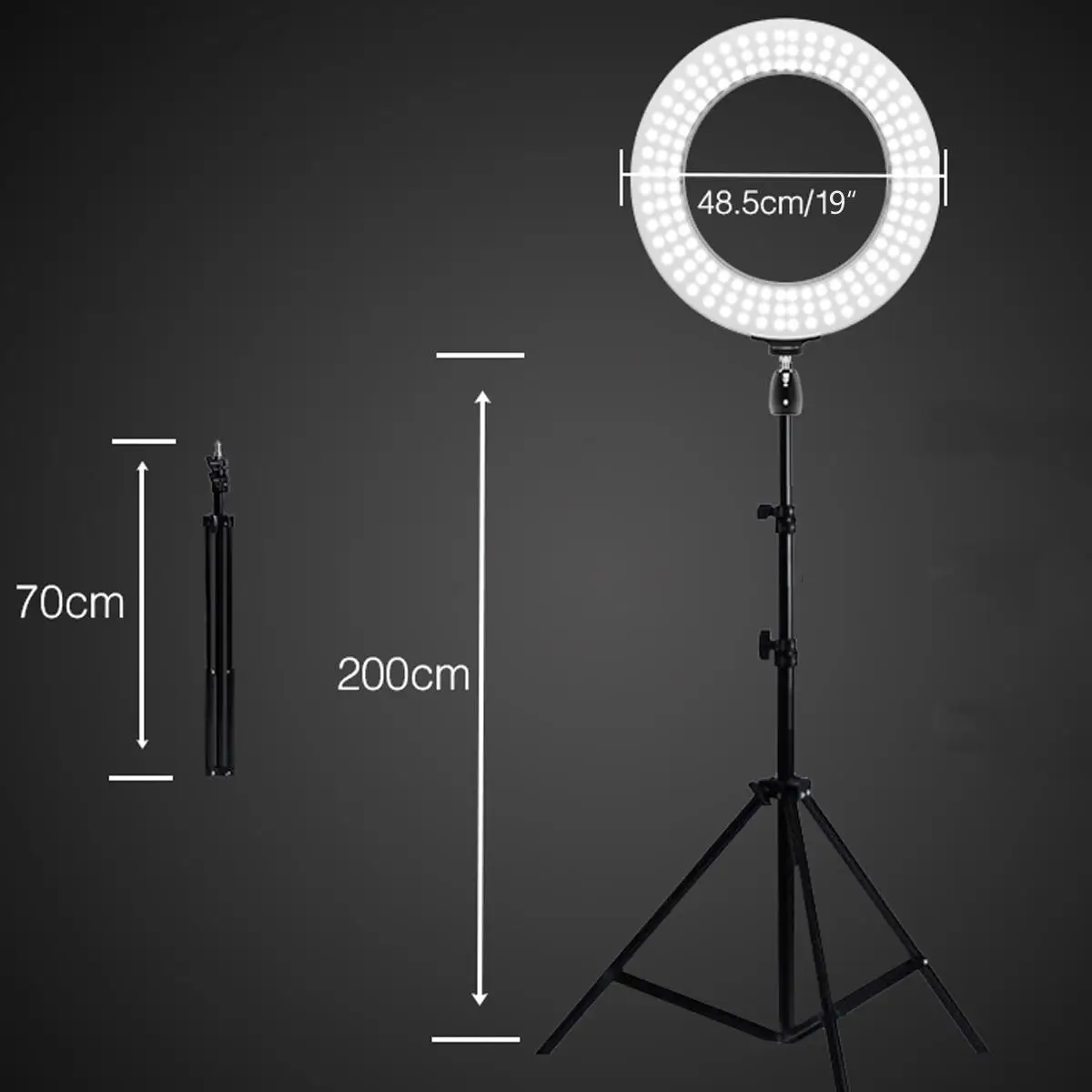 

Video Light Dimmable LED Selfie Ring Light USB ring lamp Photography Light with Phone Holder tripod stand for Youtube Makeup