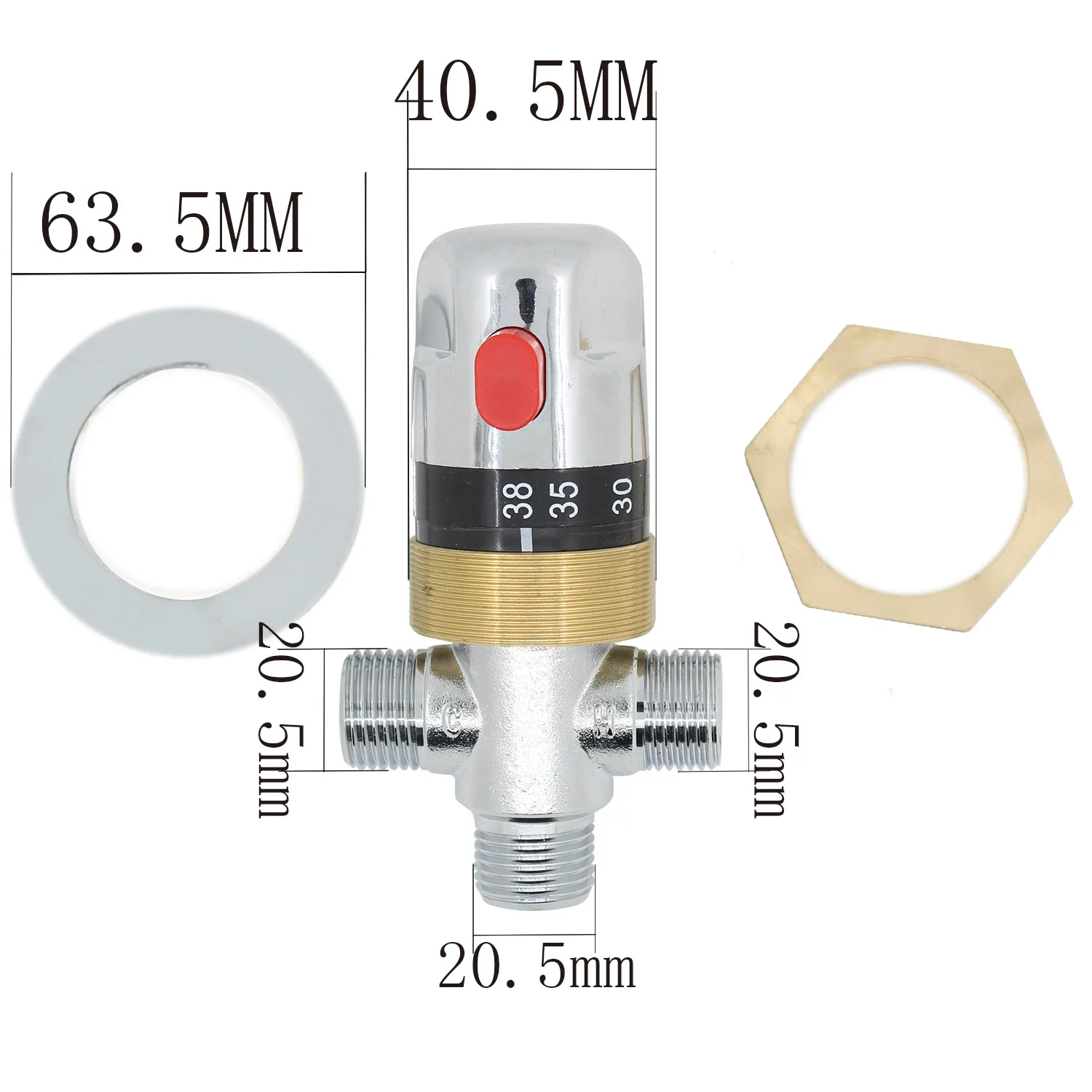 Термостатический смесительный клапан Смеситель кран термостат для ванны душа 1/2