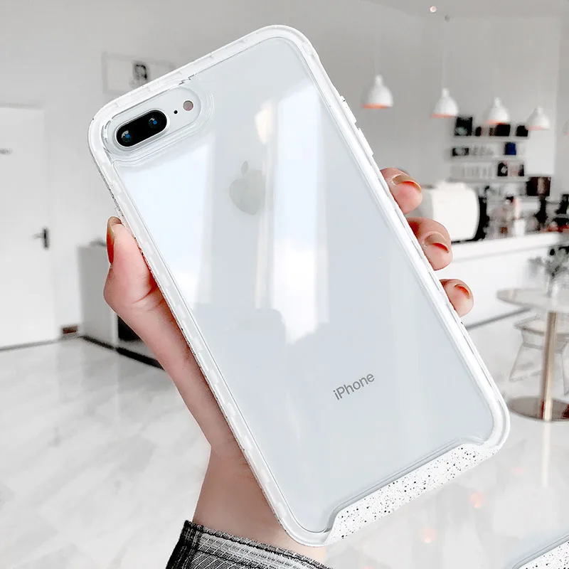 Противоударный Прозрачный чехол для телефона iphone 11 Pro XS Max 6 6s 7 8 Plus X XR карамельный