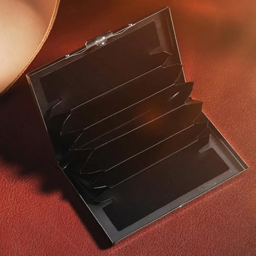 1 шт. повседневный чехол для визиток из нержавеющей стали алюминиевый держатель