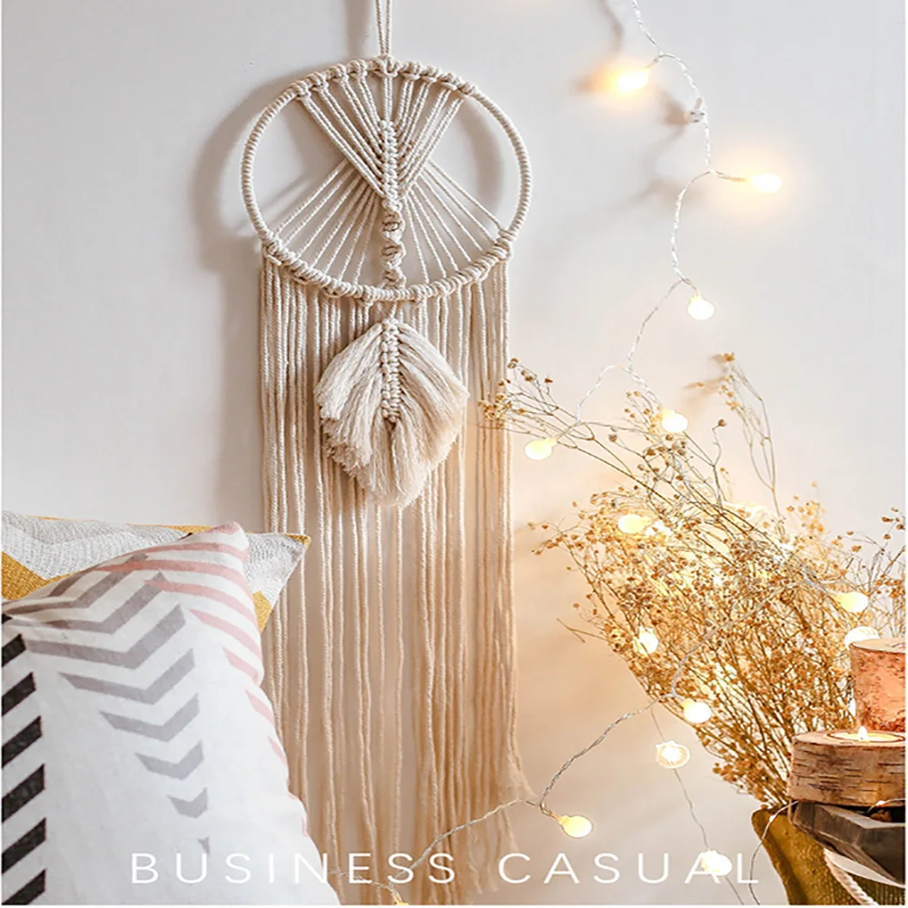 В богемном стиле ручной работы хлопковый гобелен настенный веревка индийский