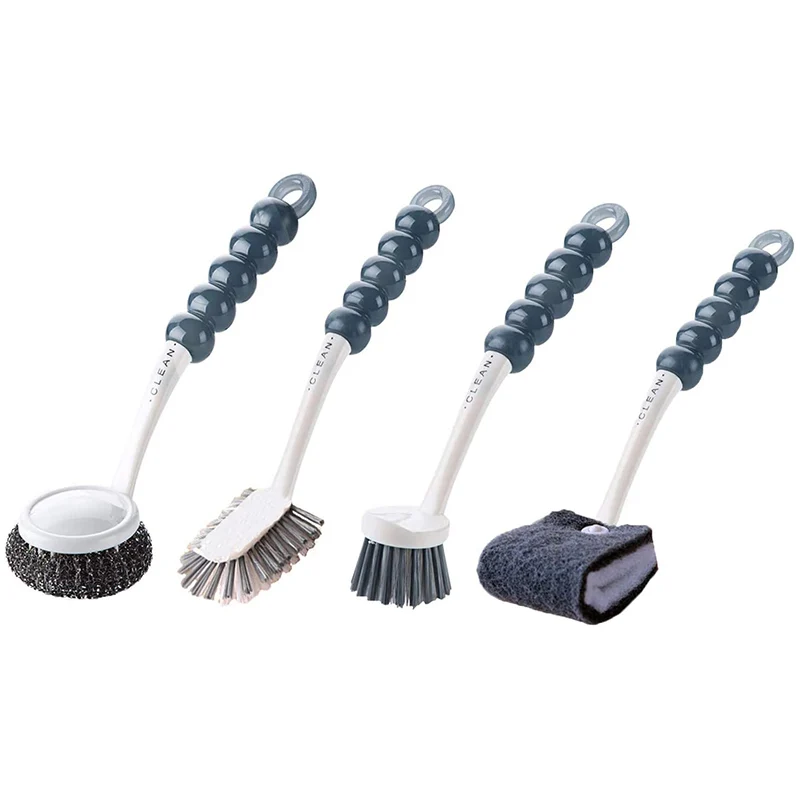 

Набор из 4-х предметов, кухонная плита, гибкая щетка для чистки с ручкой, щетка для обуви, пластиковая щетка для кастрюль, щетка для ванной ком...