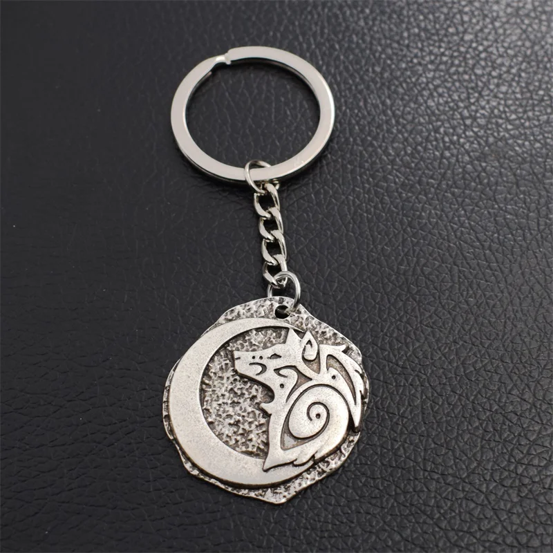 1 шт. большой этнический брелок с волком полумесяц голова Волка брелоки животными