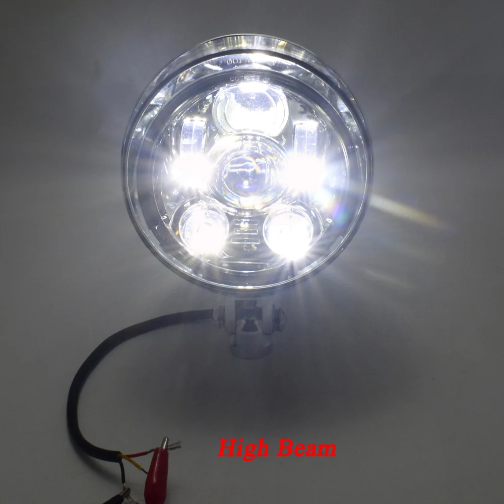 Фара мотоциклетная с алюминиевым козырьком большая фара дальнего/ближнего света